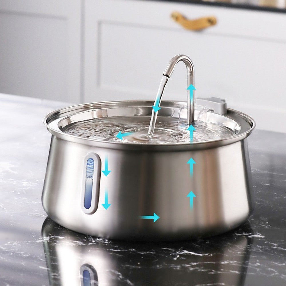 4L Cat Water Fountain For Pet Dog LED Drinking Water Bowl Automatic Dispenser