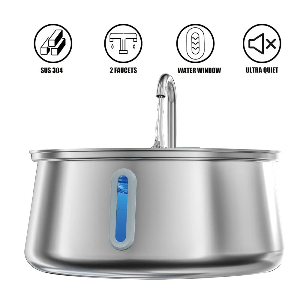 4L Cat Water Fountain For Pet Dog LED Drinking Water Bowl Automatic Dispenser