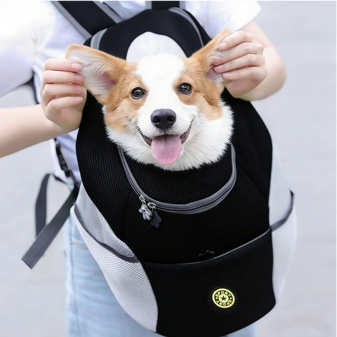 NEW Pet Dog Carrier Puppy Travel Mesh Backpack Front Travel Portable Breathable Bag