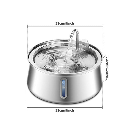 4L Cat Water Fountain For Pet Dog LED Drinking Water Bowl Automatic Dispenser