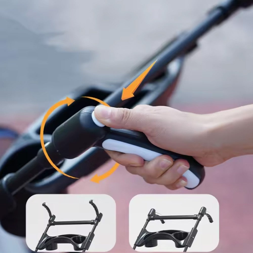 4-Wheel Portable Pet Stroller With Breathable Mesh Puppy Stroller Cat Stroller--black